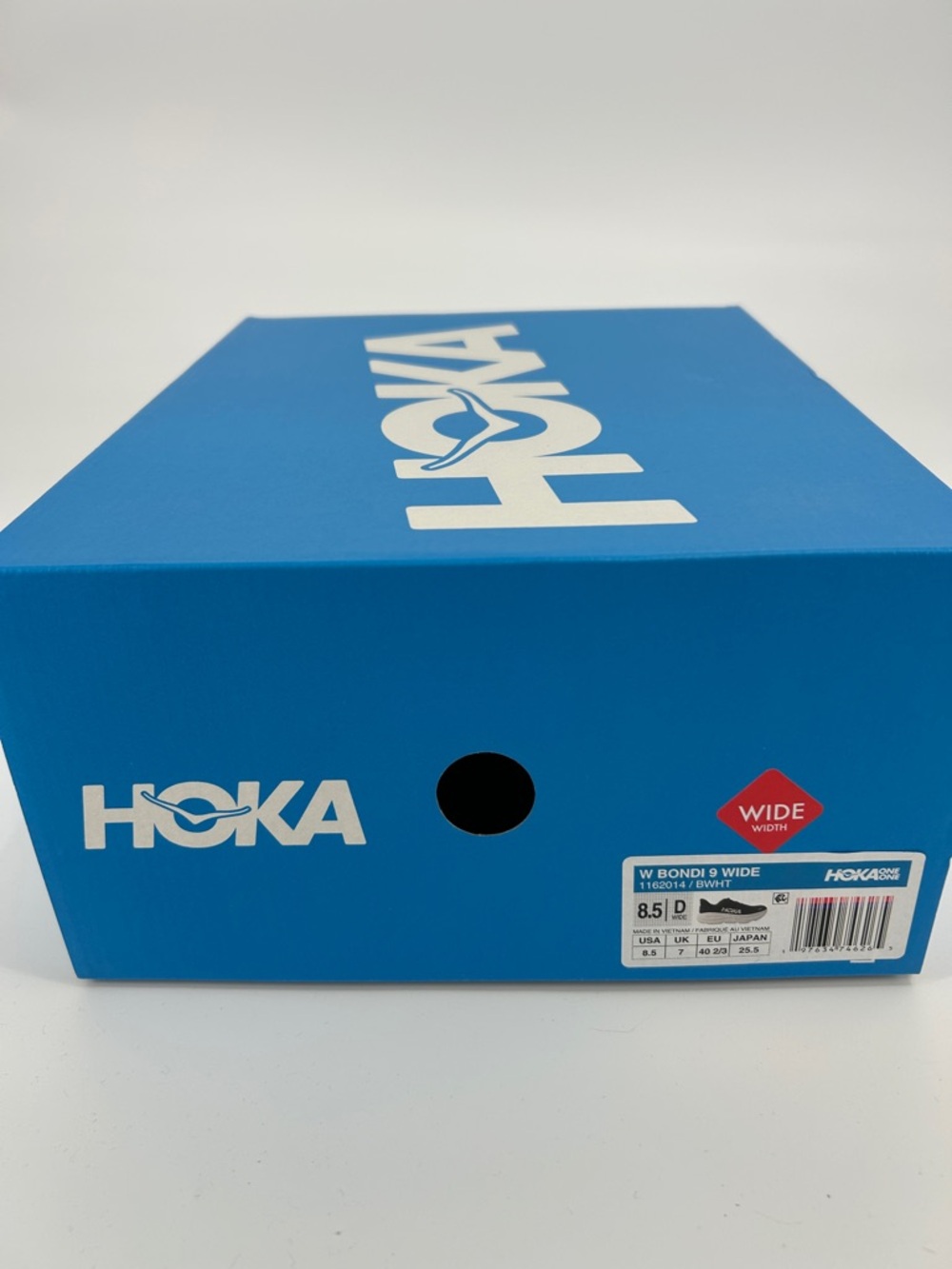 Hoka Bondi 9 Shoes Size 8.5 WIDE WIDTH Black White Running Sneakers Cushioned - Picture 5 of 13